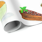 Schokoladenkuchen mit Kaffee Geschenkpapier (Rolleneckpunkt)