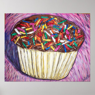 "Schokoladenkuchen mit Sprinklen" Poster