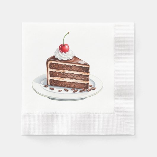 Schokoladenkuchen Napkins Serviette (Vorderseite)
