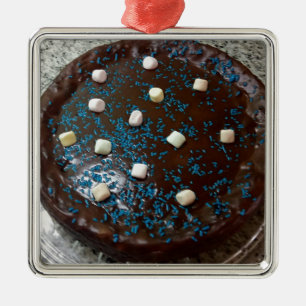 Schokoladenkuchen Ornament Aus Metall