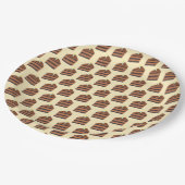 Schokoladenkuchen Pappteller (Schrägansicht)