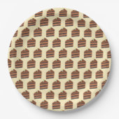 Schokoladenkuchen Pappteller (Vorderseite)