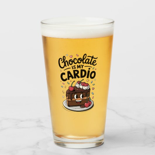 Schokoladenkuchen-Party Glas (Vorne (Gefüllt))