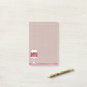 Schokoladenkuchen Post-it Klebezettel (Auf Schreibtisch)