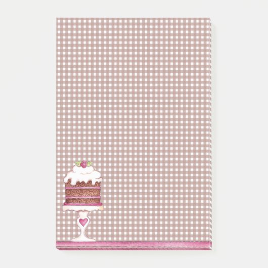 Schokoladenkuchen Post-it Klebezettel (Vorderseite)