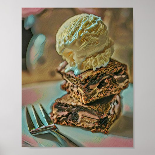 Schokoladenkuchen Poster (Vorne)