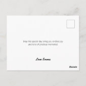 Schokoladenkuchen Postkarte (Rückseite)