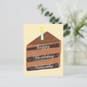 Schokoladenkuchen Postkarte (Stehend Vorderseite)