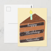 Schokoladenkuchen Postkarte (Vorne/Hinten)