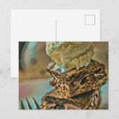 Schokoladenkuchen Postkarte (Vorne/Hinten)