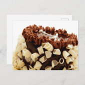 Schokoladenkuchen Postkarte (Vorne/Hinten)