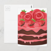 Schokoladenkuchen Postkarte (Vorne/Hinten)