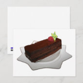 Schokoladenkuchen Postkarte (Vorne/Hinten)