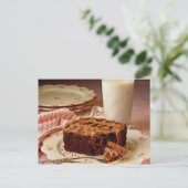 Schokoladenkuchen Postkarte (Stehend Vorderseite)