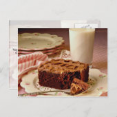 Schokoladenkuchen Postkarte (Vorne/Hinten)