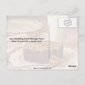 Schokoladenkuchen Postkarte (Rückseite)