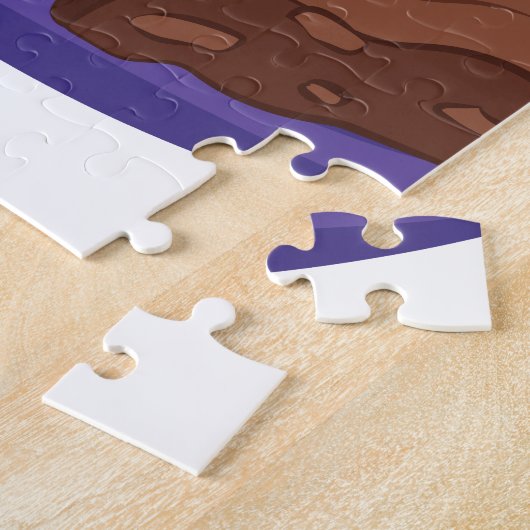 Schokoladenkuchen-Punkte Puzzle (Seite)