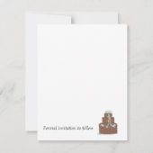 Schokoladenkuchen Save the Date (Rückseite)