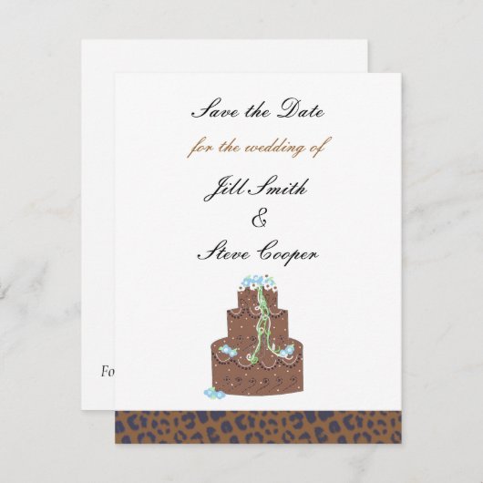 Schokoladenkuchen Save the Date (Vorne/Hinten)