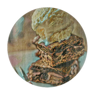 Schokoladenkuchen Schneidebrett