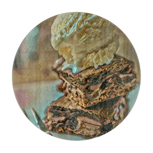 Schokoladenkuchen Schneidebrett (Vorderseite)