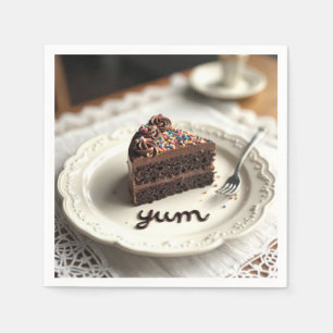 Schokoladenkuchen Serviette