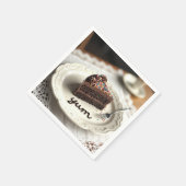 Schokoladenkuchen Serviette (Ecke)