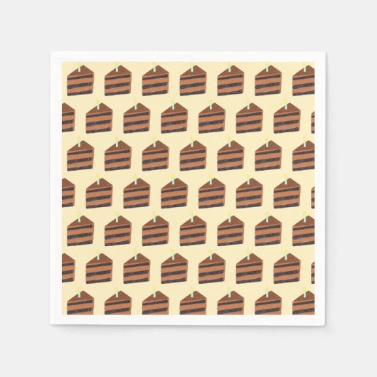 Schokoladenkuchen Serviette (Vorderseite)