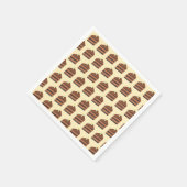 Schokoladenkuchen Serviette (Ecke)