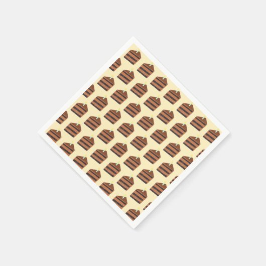 Schokoladenkuchen Serviette (Ecke)