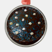 Schokoladenkuchen Silbernes Ornament (Vorne)