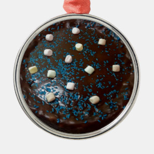 Schokoladenkuchen Silbernes Ornament
