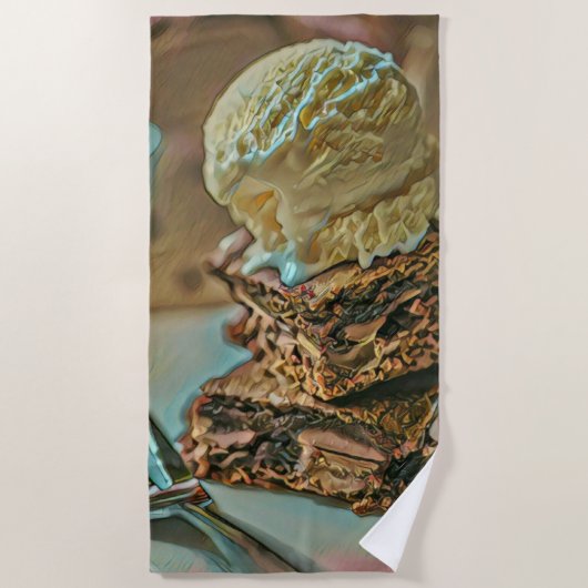 Schokoladenkuchen Strandtuch (Vorderseite)