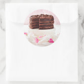 Schokoladenkuchen, Südafrika Runder Aufkleber (Tasche)