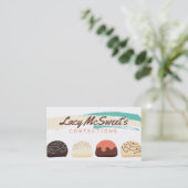 Schokoladenkuchen-Süßigkeiten Süßwaren Visitenkarte (Stehend Vorderseite)