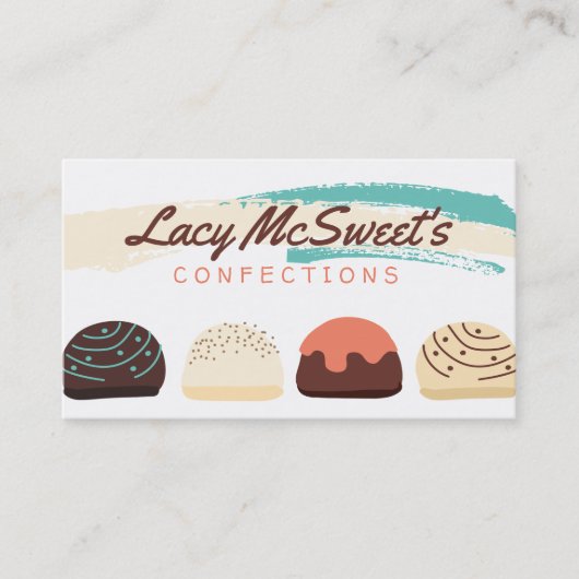 Schokoladenkuchen-Süßigkeiten Süßwaren Visitenkarte (Vorderseite)