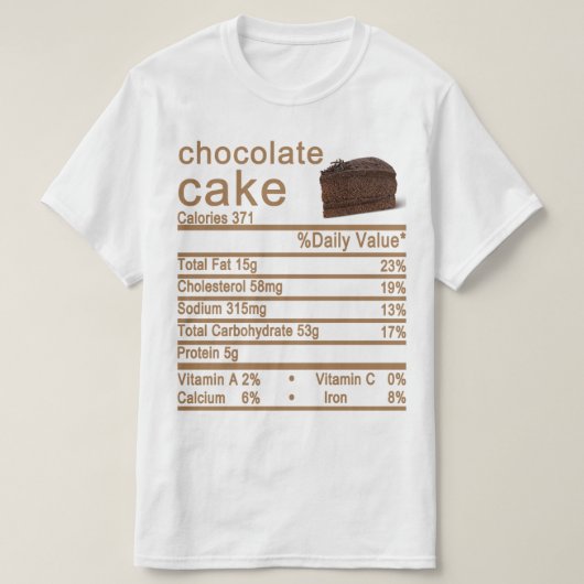 Schokoladenkuchen T-Shirt (Design vorne)