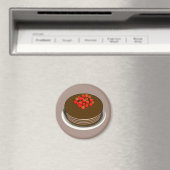 Schokoladenkuchen und Erdbeeren Magnet (In Situ (Geschirrspüler))