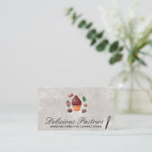 Schokoladenkuchen und Schokolade | Whisky Visitenkarte (Stehend Vorderseite)