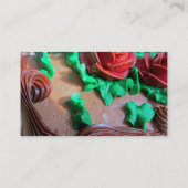 Schokoladenkuchen Visitenkarte (Rückseite)