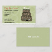 Schokoladenkuchen Visitenkarte (Vorne/Hinten)