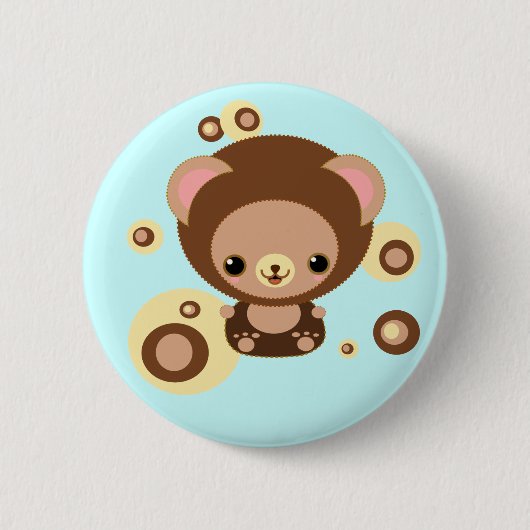 Schokoladenkuchenbär Button (Vorderseite)