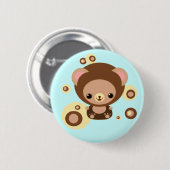 Schokoladenkuchenbär Button (Vorne & Hinten)