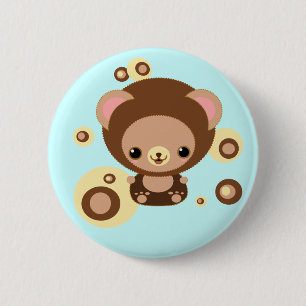 Schokoladenkuchenbär Button
