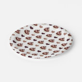 Schokoladenkuchenmuster Pappteller (Schrägansicht)