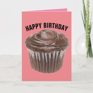 SCHOKOLADENKUPCAKE BIRTHDAY CARD KARTE