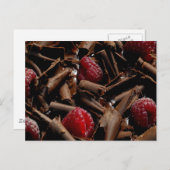 Schokoladenkurse und Himbeeren Postkarte (Vorne/Hinten)