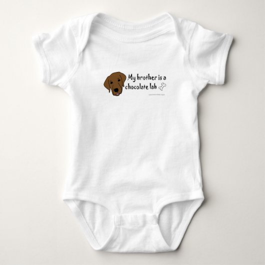 SchokoladenLabrador Baby Strampler (Vorderseite)