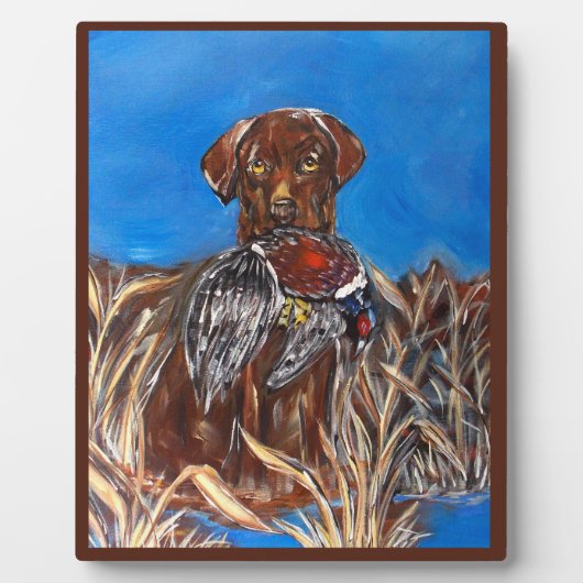 SCHOKOLADENLABRADOR FOTOPLATTE (Vorderseite)