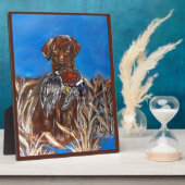 SCHOKOLADENLABRADOR FOTOPLATTE (Seite)